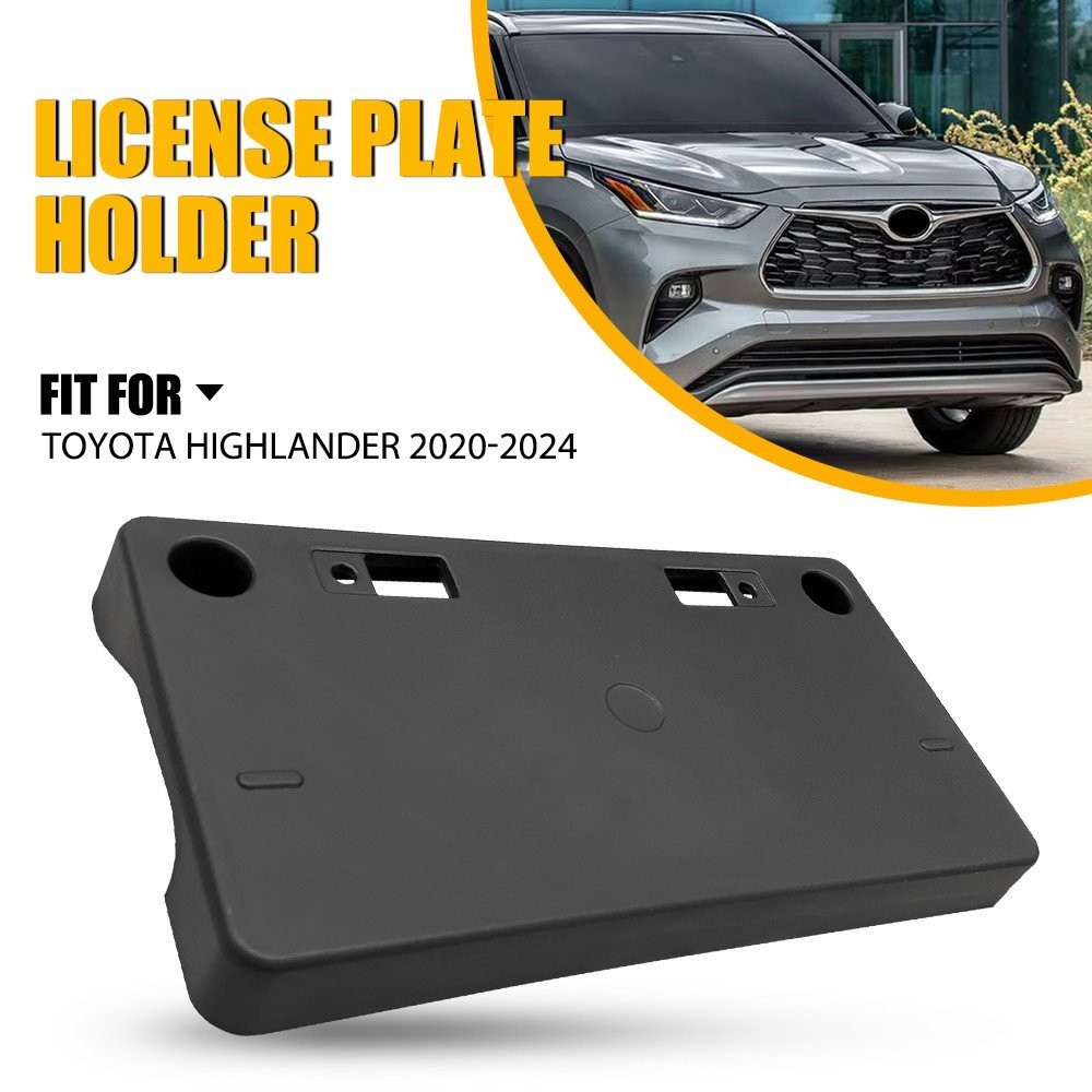 For Toyota Highlander 2020-24 Front License Plate Frame Tag Bracket Holder ABS D