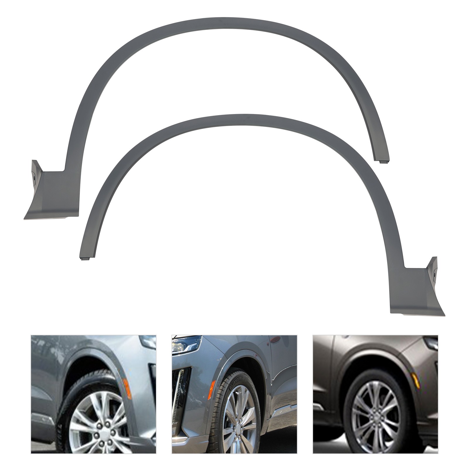 Right And Left Front Fender Flare For 2020-2024 Cadillac XT6 Front Fender Trim