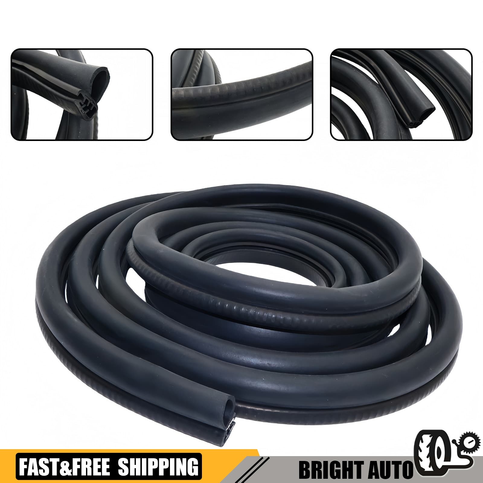 13.5 Ft Door Rubber Weatherstrip Seal For 86-07 Peterbilt 359 370 377 379 380