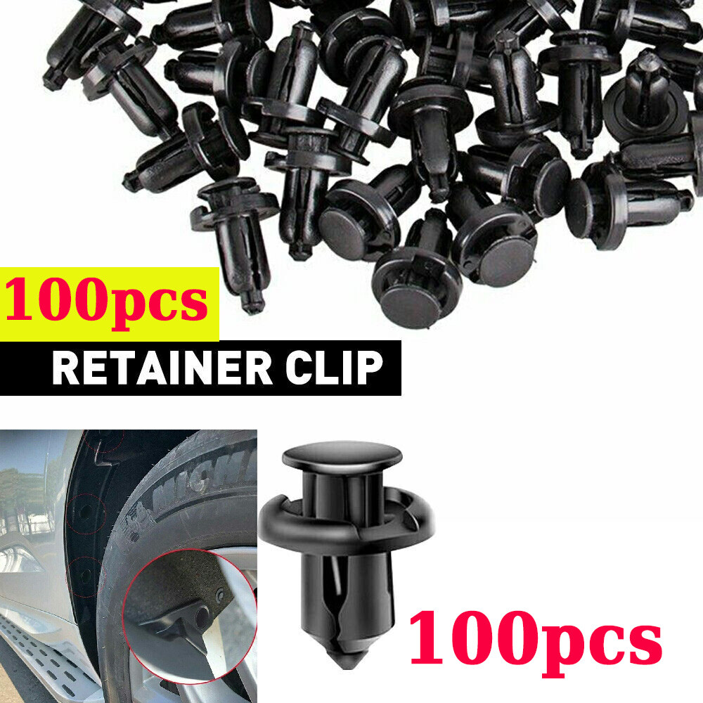 100Pcs/Set Plastic Rivet Car Fender Bumper Push Pin Clips 10mm Hole For Honda