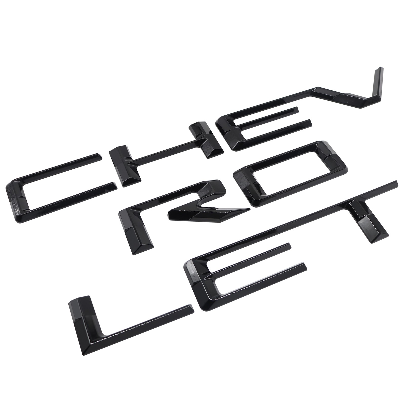 3D Raised Tailgate Insert Letters For Silverado 1500 2500HD 3500HD 2019-26 Black