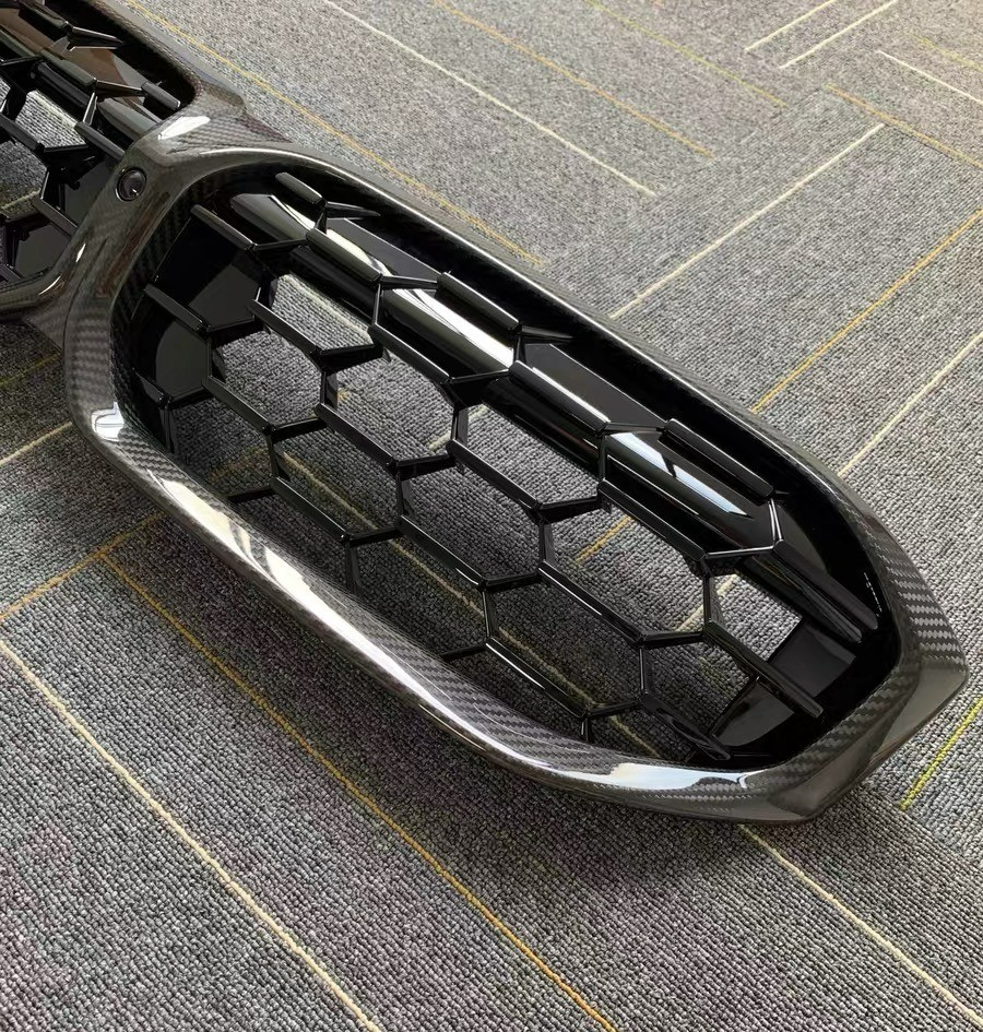 ⭐US- For BMW G20 330i M340i 2023-26 Carbon Fiber Front Kidney Grill Mesh Grille