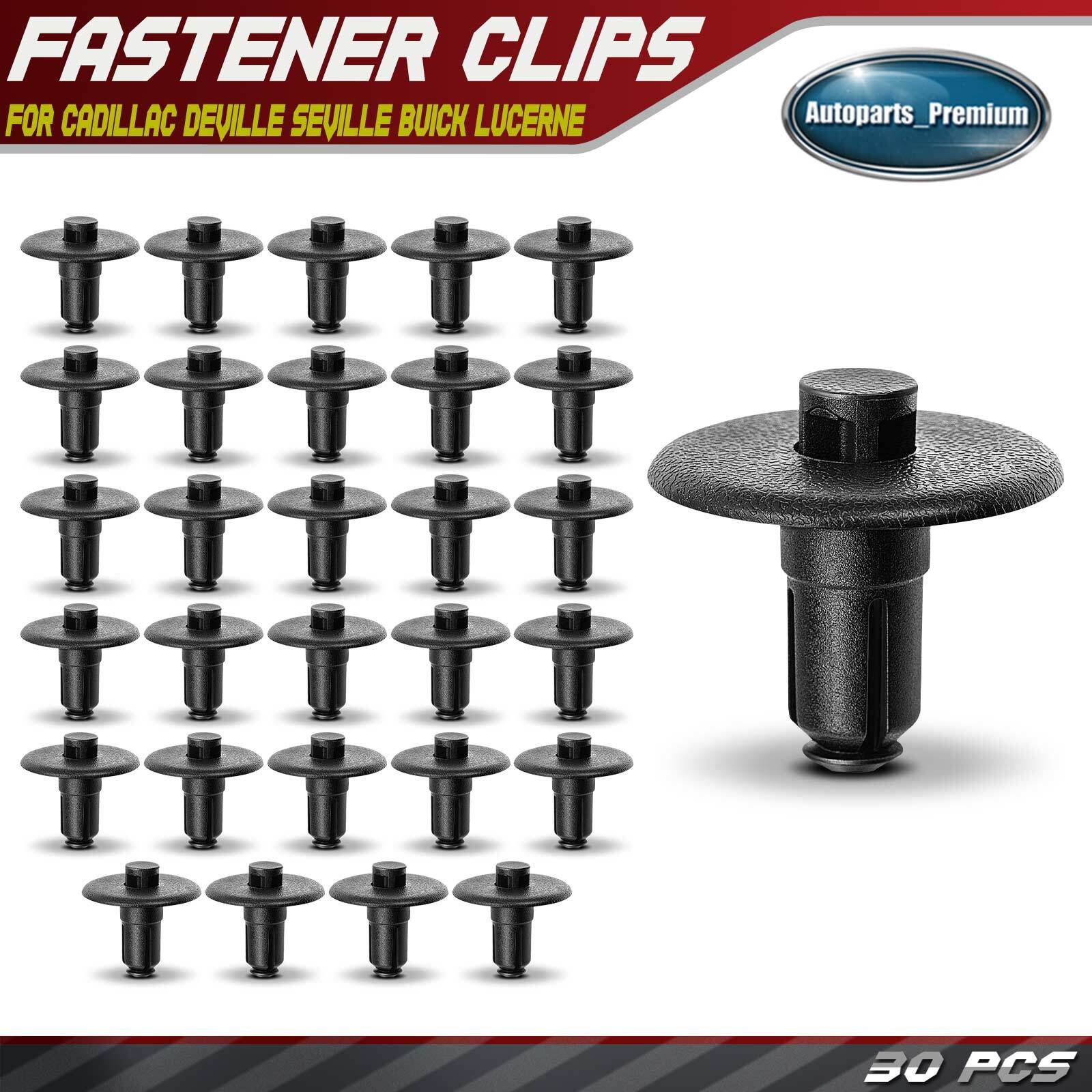 30Pcs 10mm Nylon Radiator Support Sight Shield Retainer Clips for Cadillac Buick