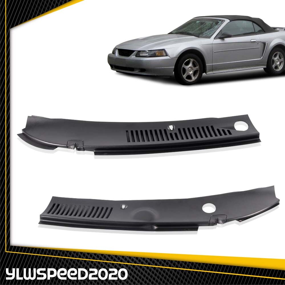 2PCS Windshield Wiper Cowl Vent Grille Panel Hood Fit For Ford Mustang 1999-2004