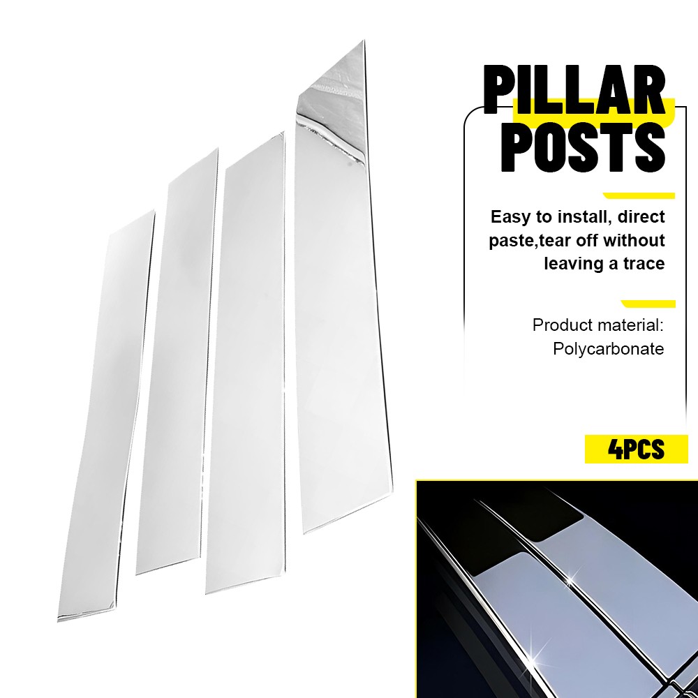 Door Pillar Post Trim Chrome Car Accessories For Ford F-150 Super Cab/Crew 15-21