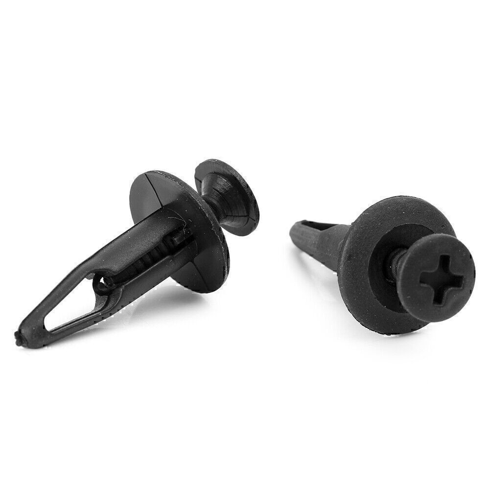 100pcs Car Plastic Push Type Rivet Retainer Fastener Bumper Pin Clips For Ford A