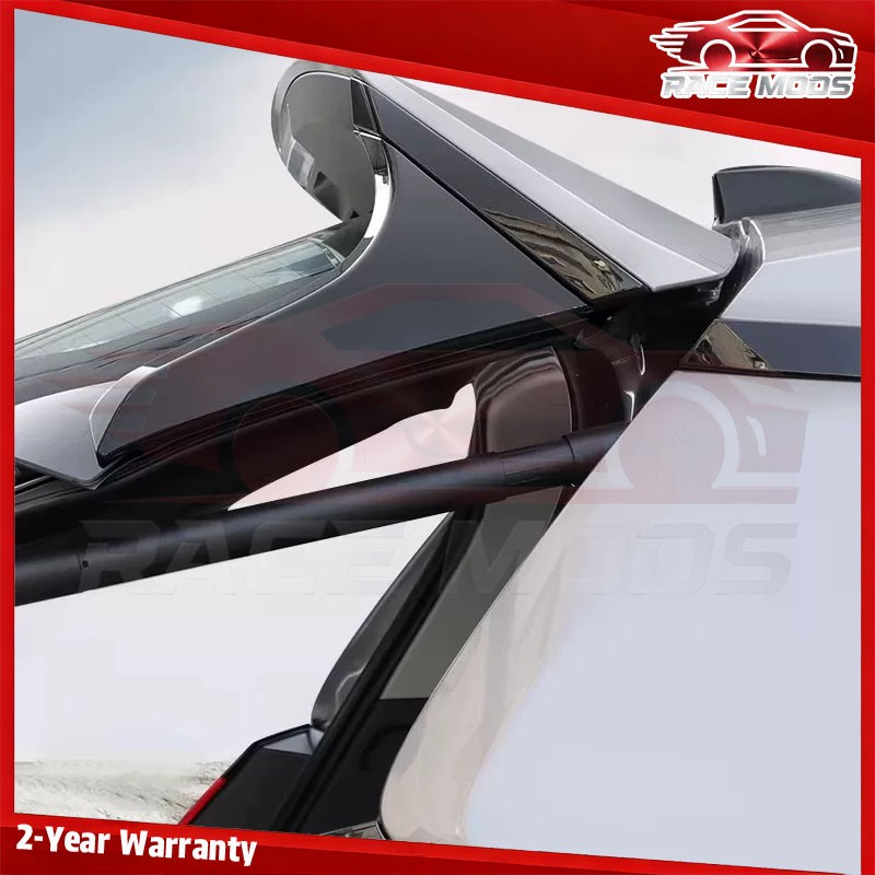 Black silver Rear Window Side Spoiler Cover Trim set For Toyota Rav4 XA60 2026