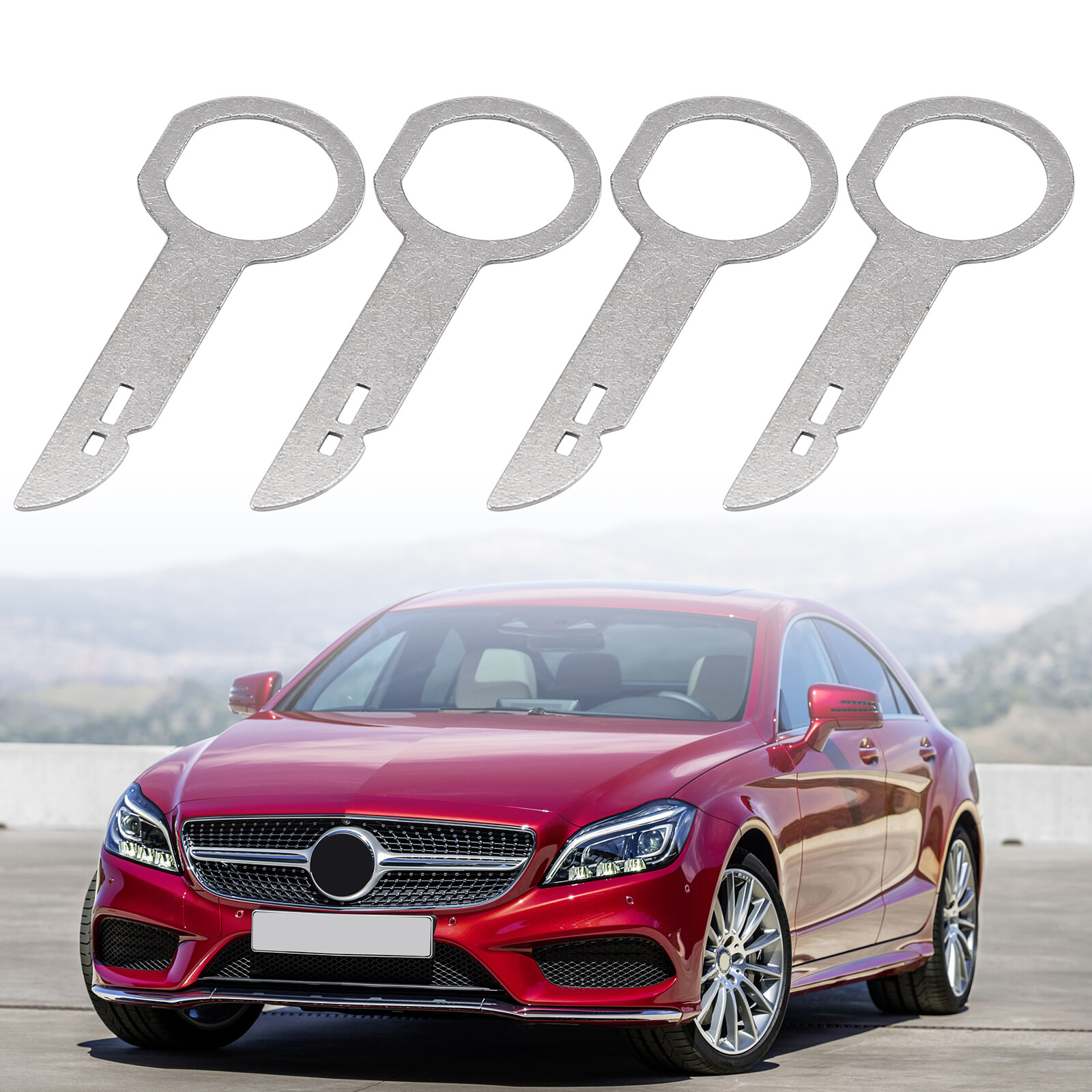 For Mercedes Benz Ford Volks 4PCS Car Stereo Radio Removal Release Tool Keys Set
