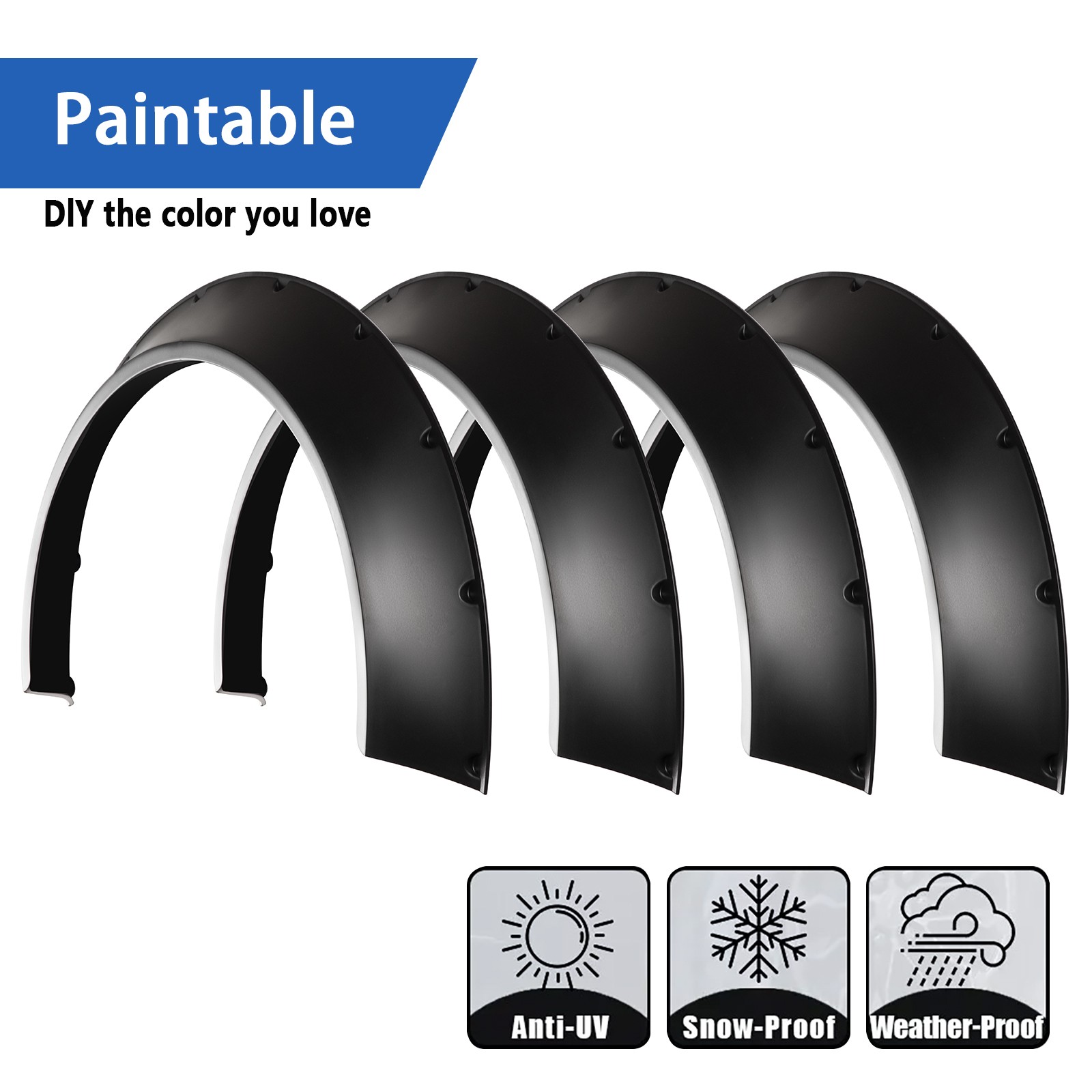 For Toyota Corolla Fender Flares Wide Body Wheel Arches Bomm 4pcs set Black