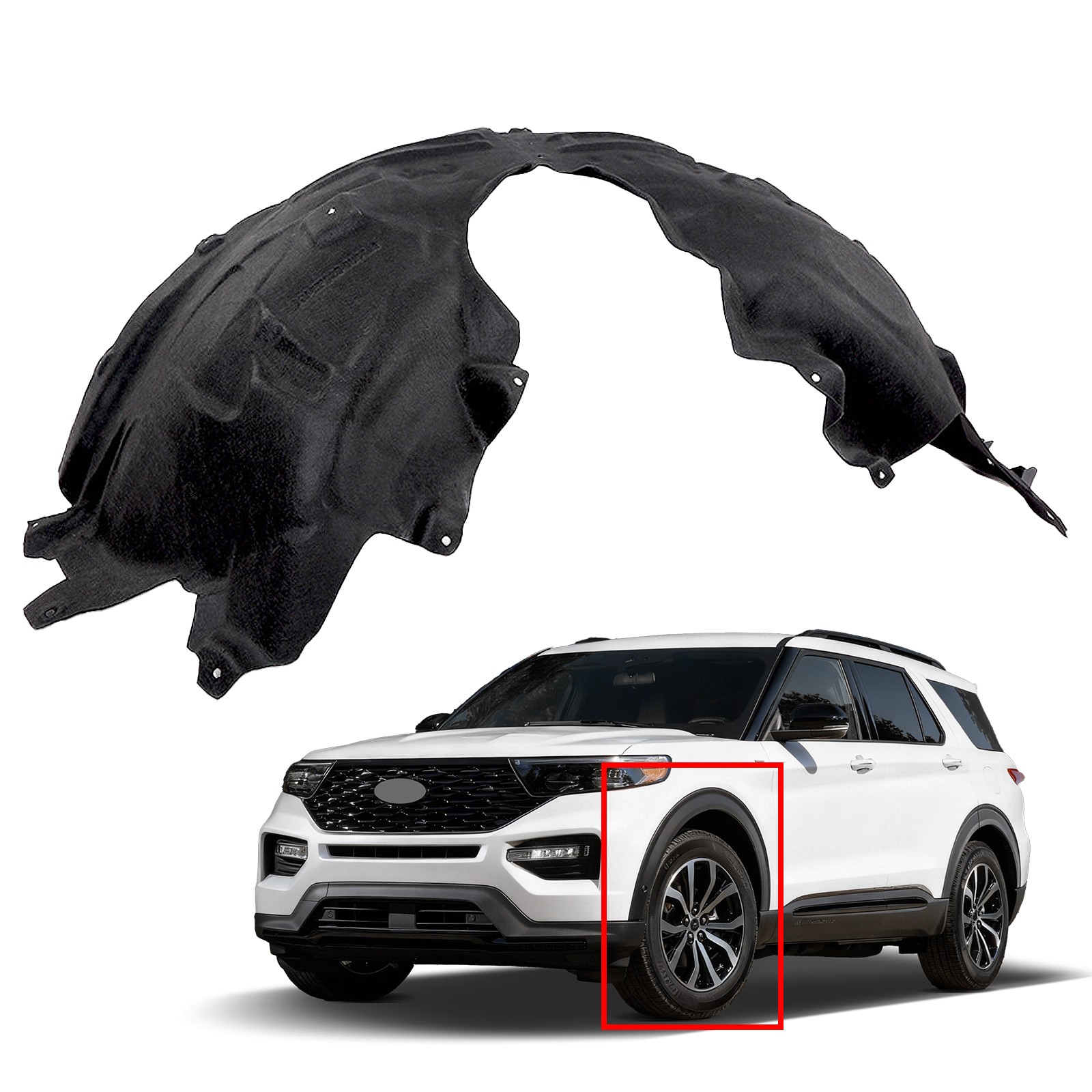 Front Inner Fender Liner For 2020-2025 Ford Explorer Left Driver Side LB5Z16103B