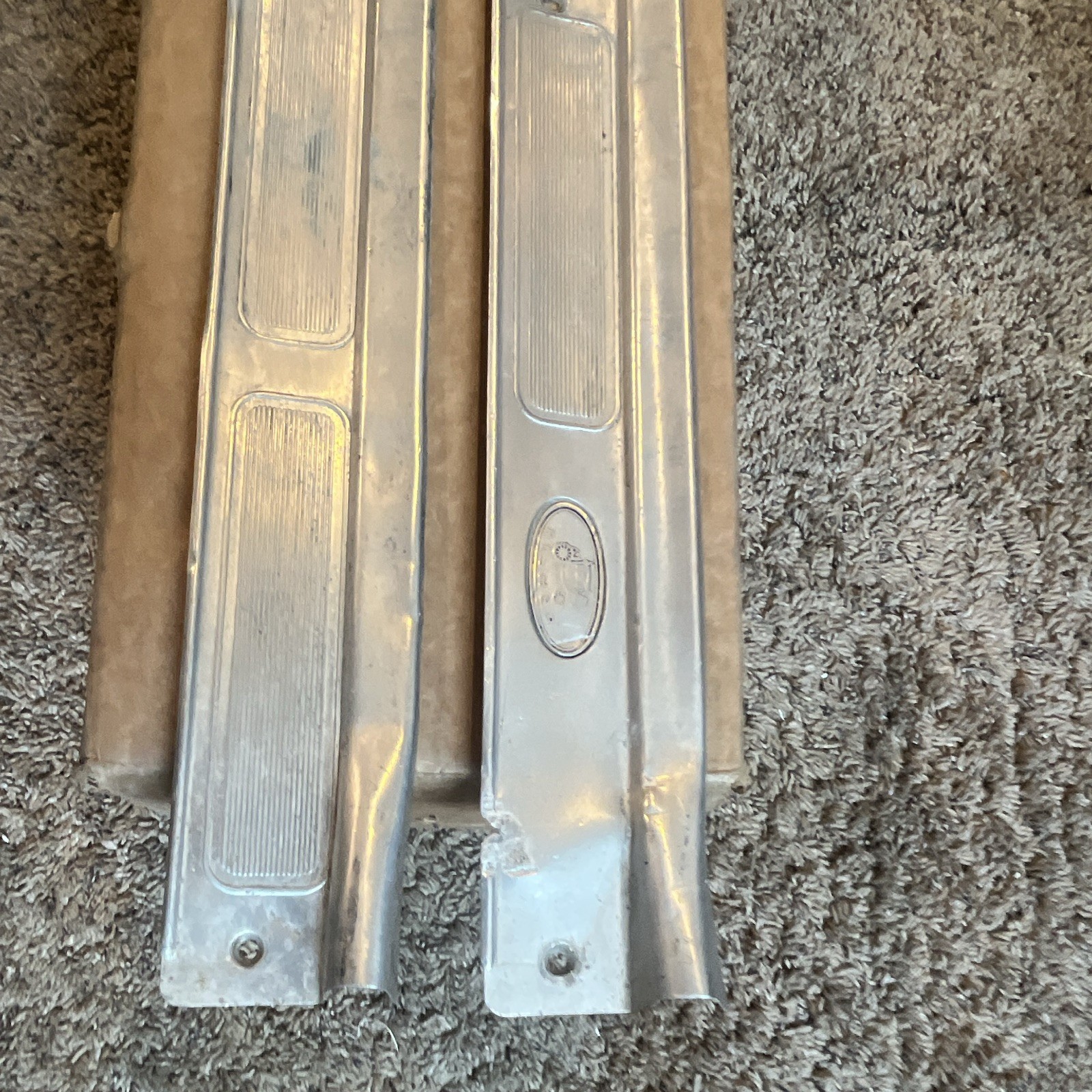 1970-1981 Camaro Firebird Trans Am OEM Door Sill Scuff Plates Pair 9819033 98190