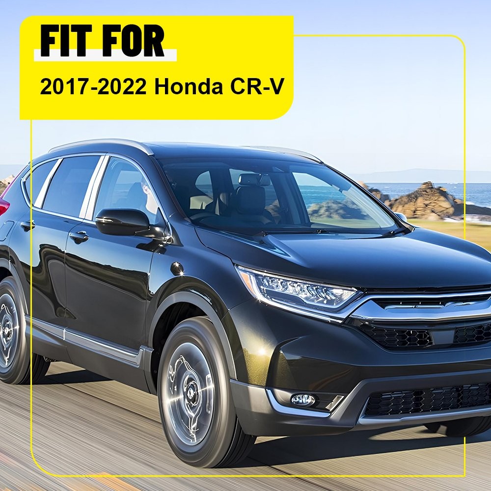 6pcs Car Window Door Pillar Posts Trim Cover Accessories For Honda CRV 17-2022 J