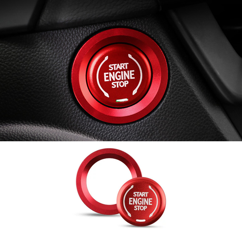 Fits Chevy Silverado 2022-2026 Engine Push Switch Button Ring Trim Red