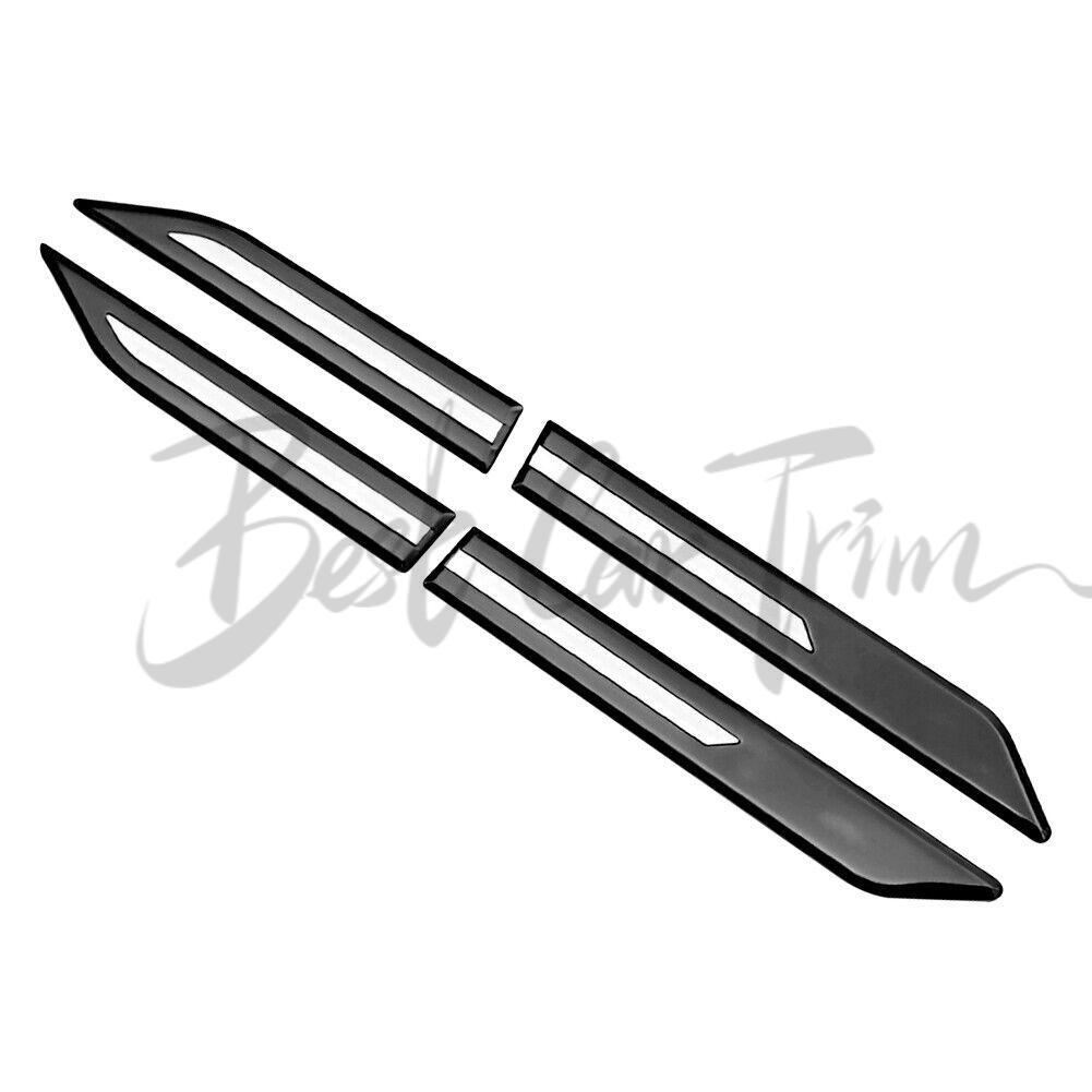 4pcs Car Body Door Side Fender Trim Dagger Emblem Sticker Vent Cover Decal Decor