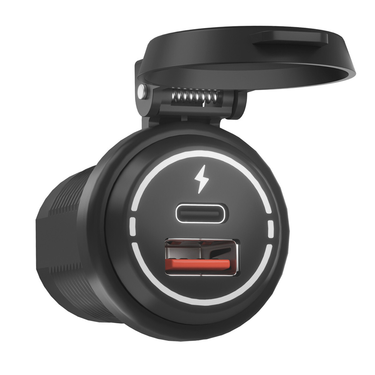 Car Charger Cigarette Lighter Socket Dual USB Type-C Port Charging Power Outlet