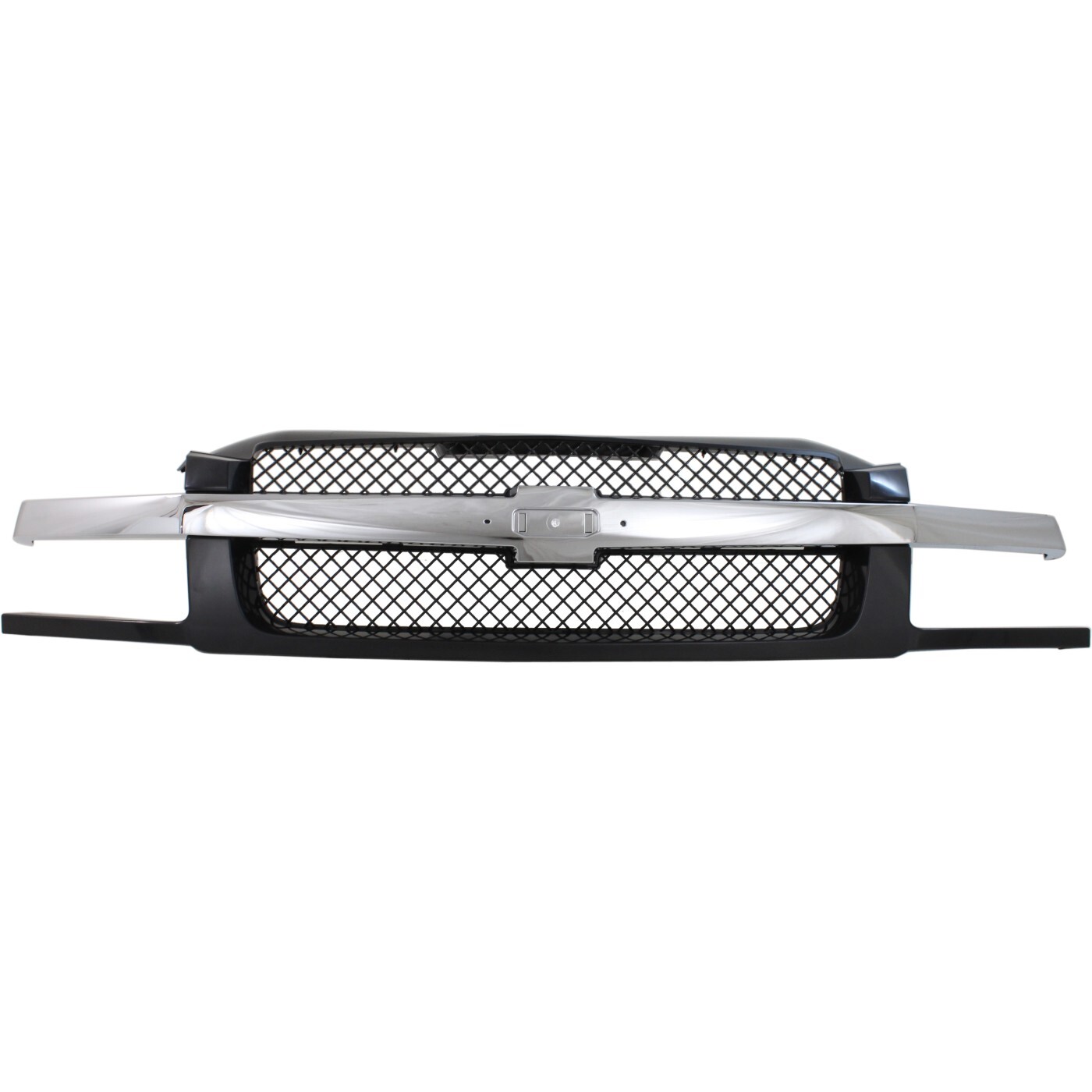 Grille 2002-06 For Chevy Avalanche 1500/2500 Black-Chr Cntr Bar w/Body cladding