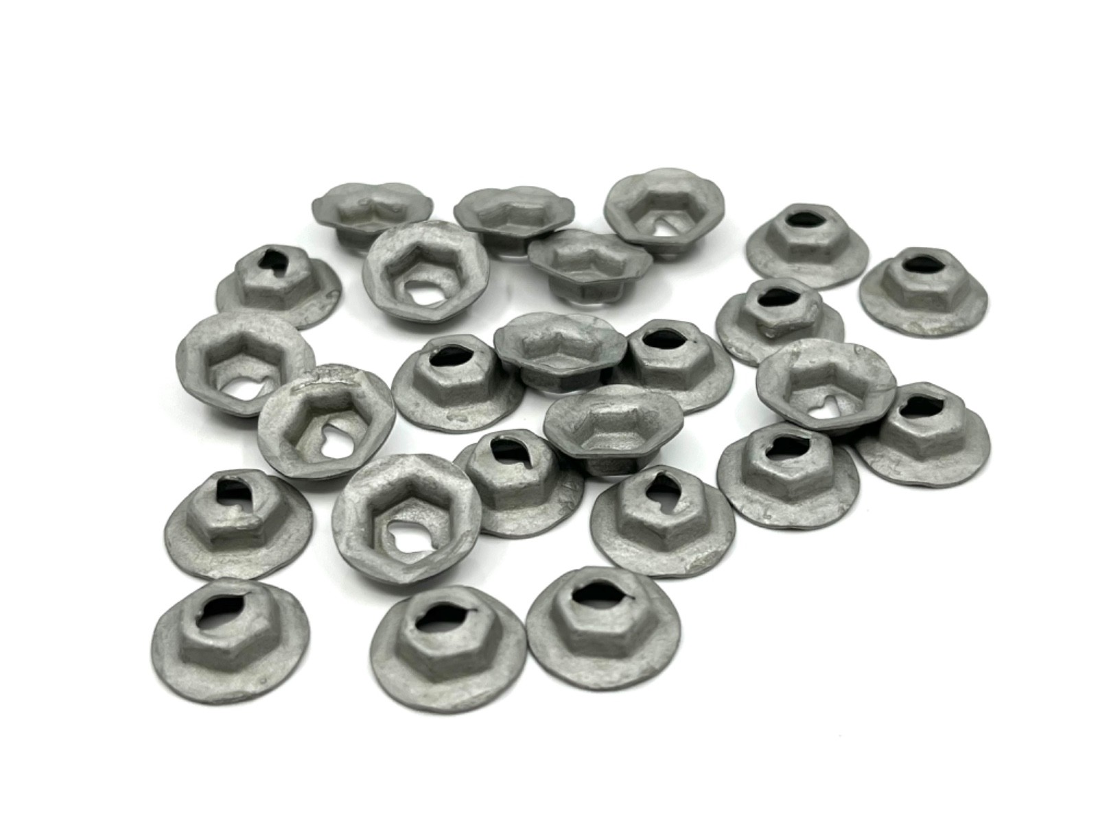 25 pcs 4mm emblem name plate script thread cutting nuts metric – 9mm hex D