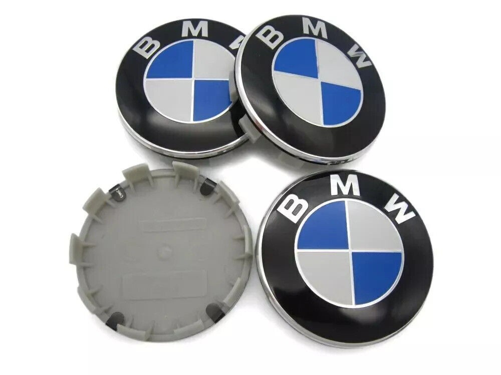 7X Genuine BMW Emblem Centre Caps Badges Set 82mm 74mm 68mm 45mm NEW