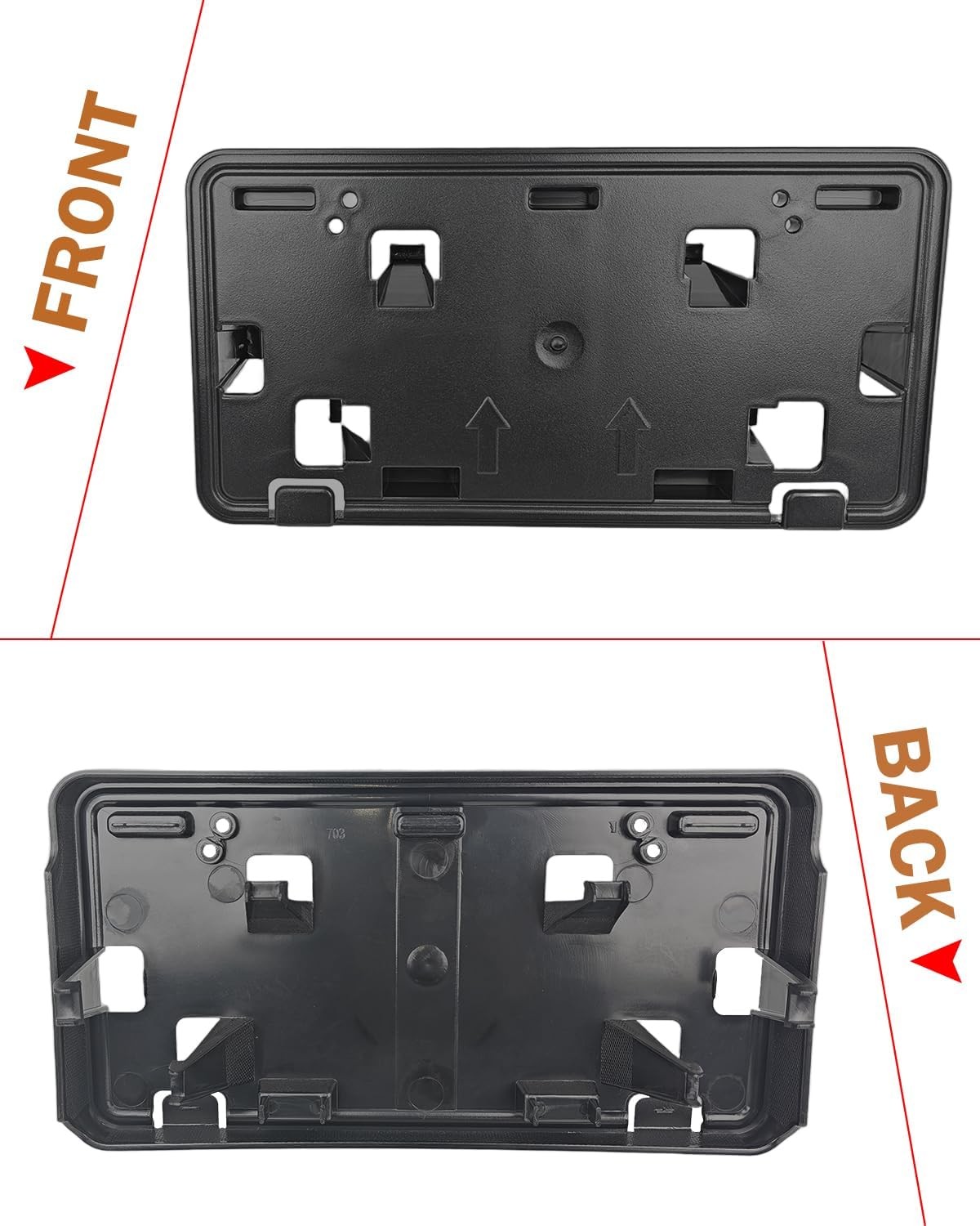 Front License Plate Frame Bracket for 2024-2026 Ford F150 2.7L 3.5L RL3Z17A385BA