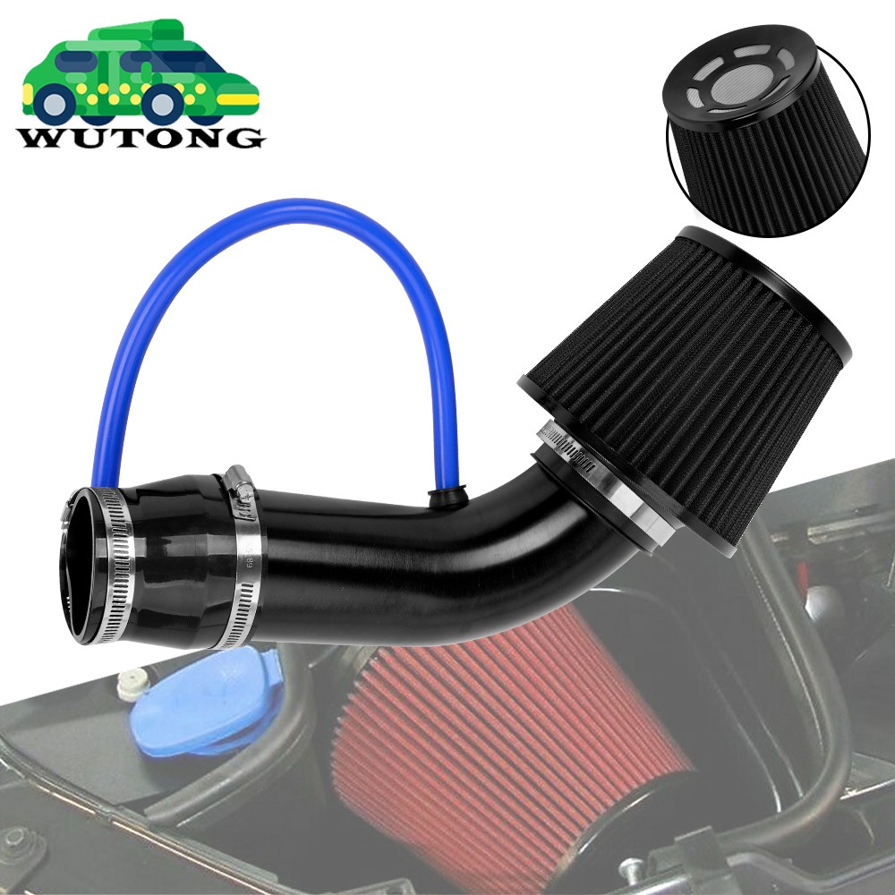 1 set 3″Car Cold Air Intake Filter Induction Kit Pipe High Flow Hose System 76mm