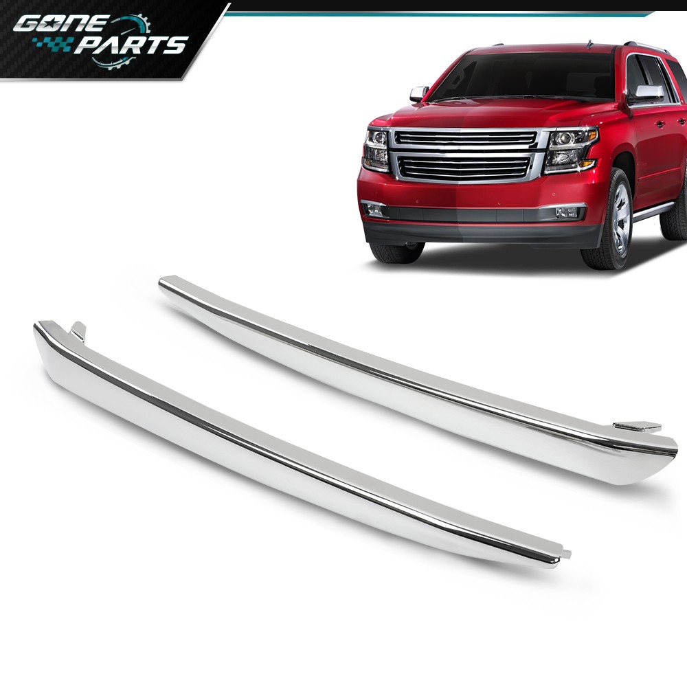 Fit For 2015-2020 Chevrolet Tahoe Suburban Front Bumper Trim Molding Left &Right