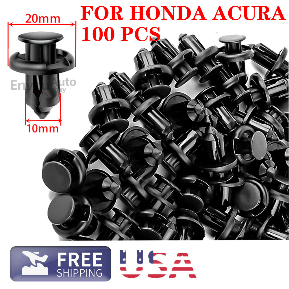 Car Rivets Fastener Fender Push 100Pcs Bumper Clips Retainer 10mm