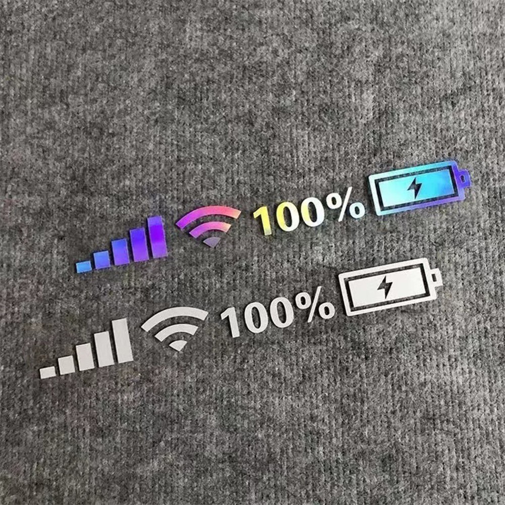 Battery Level Signal Car Vinyl Reflective Stickers Decals Decor High Quality
