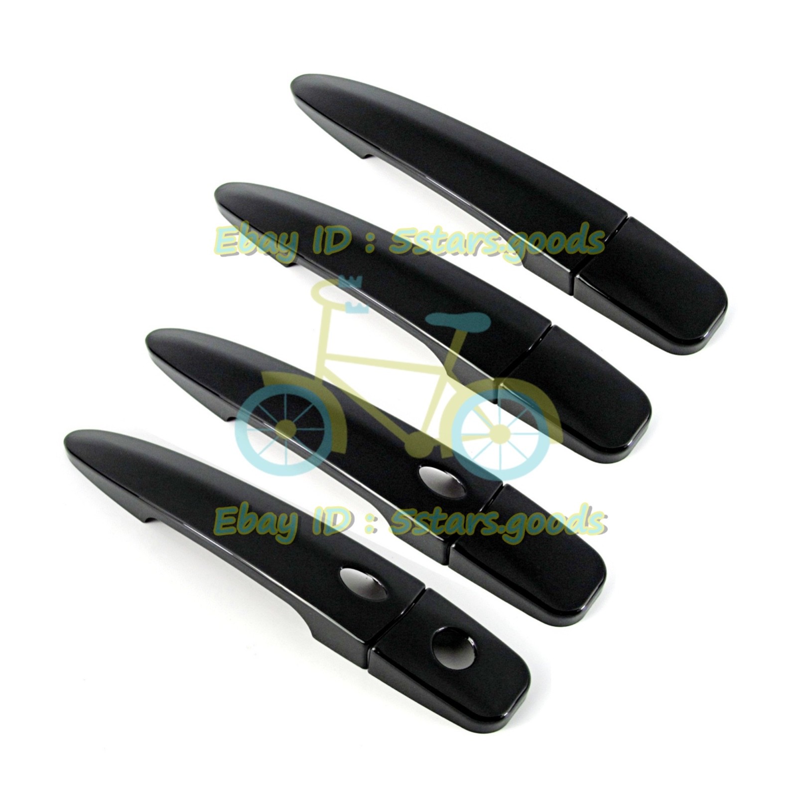 For 2009-2014 Nissan Maxima Sedan Glossy Black Side Smart Door Handle Cover Trim