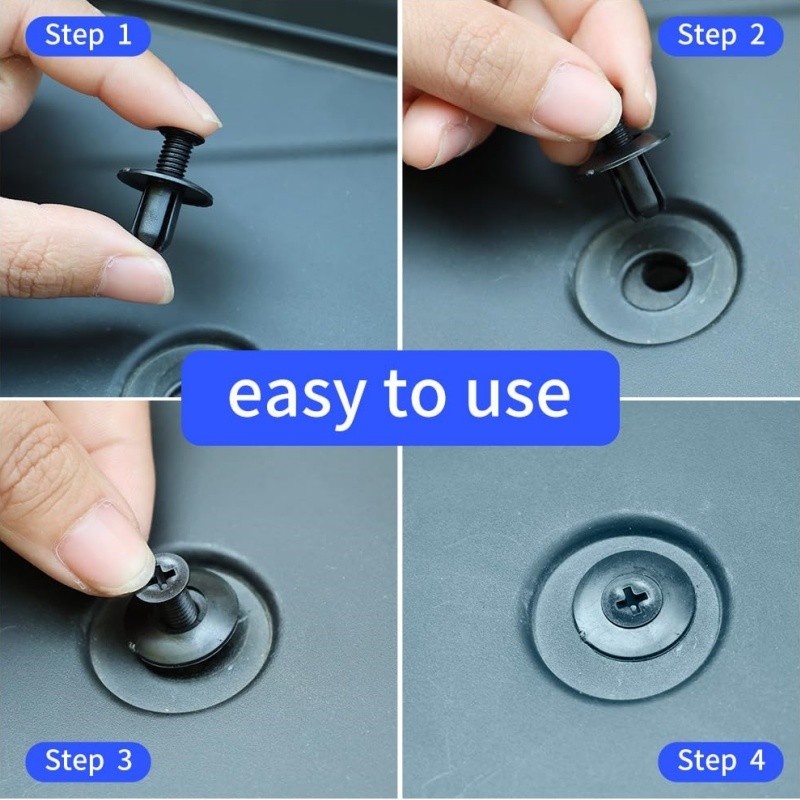 100pcs Car Push Pin Rivet Bumper Fender Liner Door Panel Retainer Clips Fastener