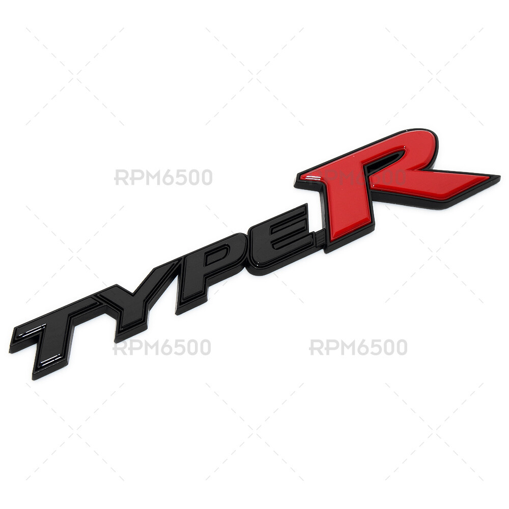For Honda Type R Racing Sport Black Red Rear Tailgate Emblem Badge Logo OEM ABS