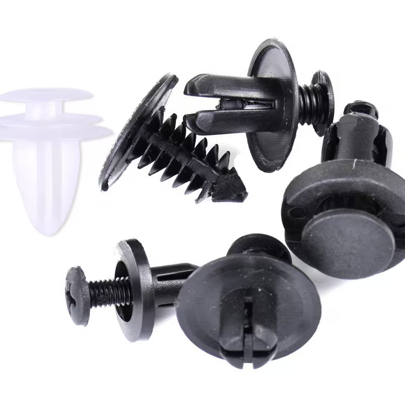 100Pcs Bumper Clips 10mm Hood Fender Push Rivets Retainer Fasteners New US