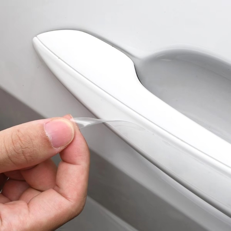 Car Exterior Door Handle Protector Transparent PVC Film Scratch Resistant Layer