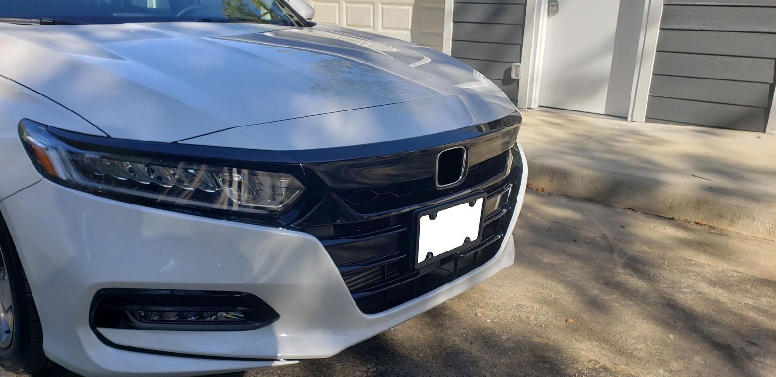 Gloss Black Front Grille Cover Grill Moulding Trim For Honda Accord 2018-2020