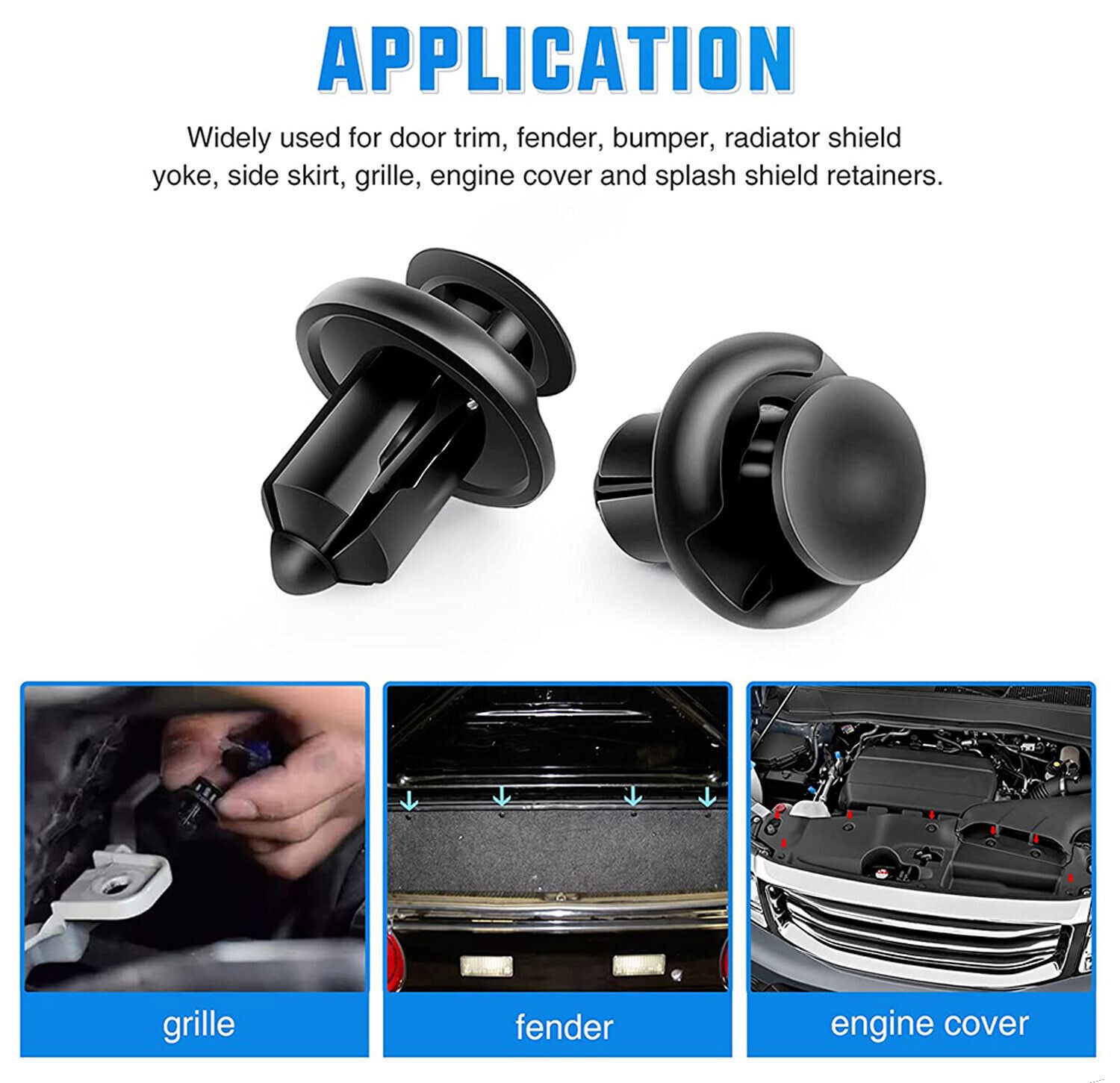 100PCS Bumper Fender Clip Retainer Fastener Rivet Screw For Subaru