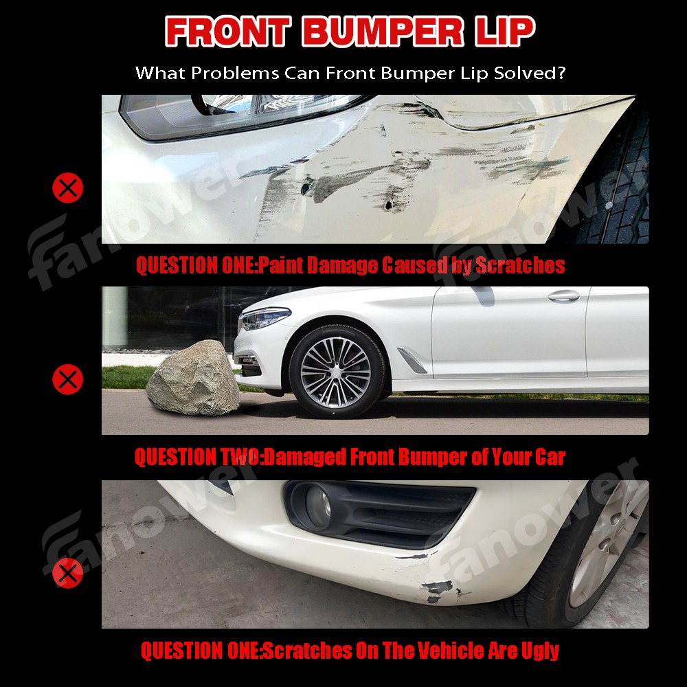 Carbon Look Front Bumper Splitter Spoiler For Tesla Model Y STP-Style 2020-25