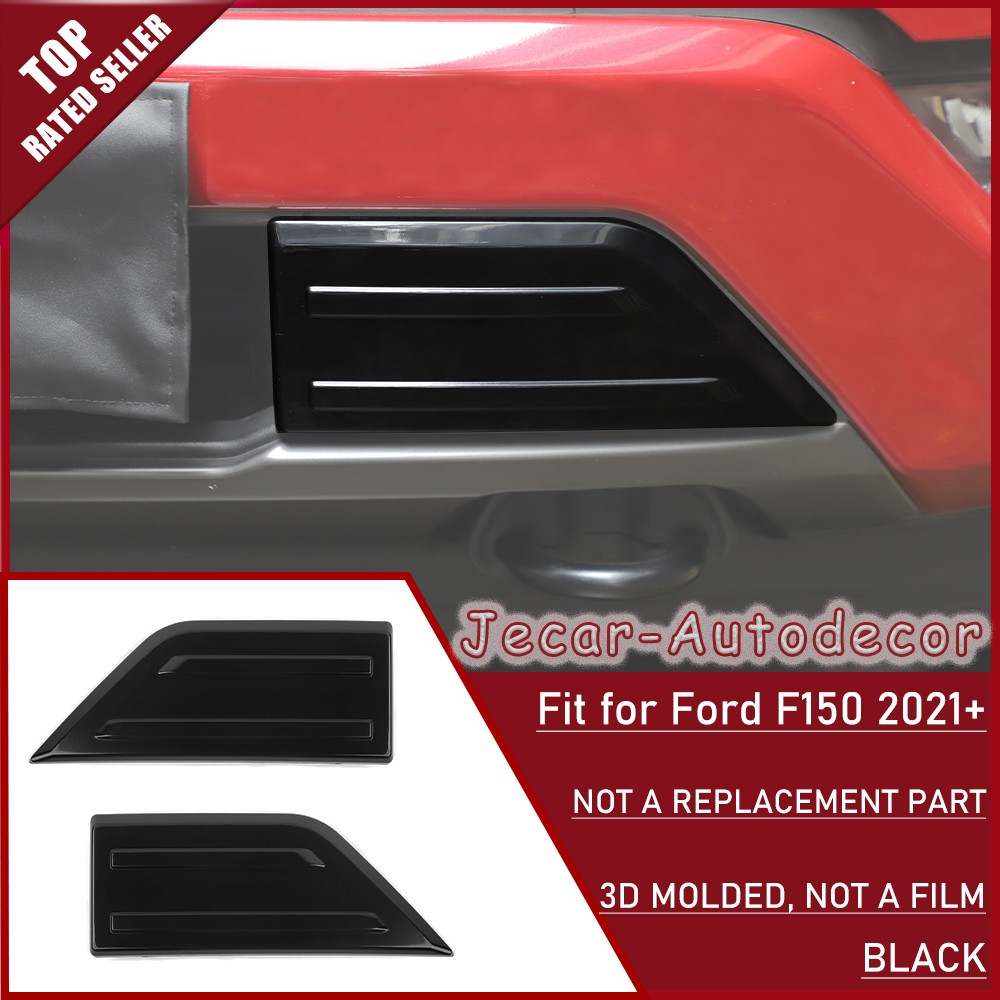 Pair Black Front Bumper Corner Cover Trim Bezel Molded For Ford F150 2021-2023