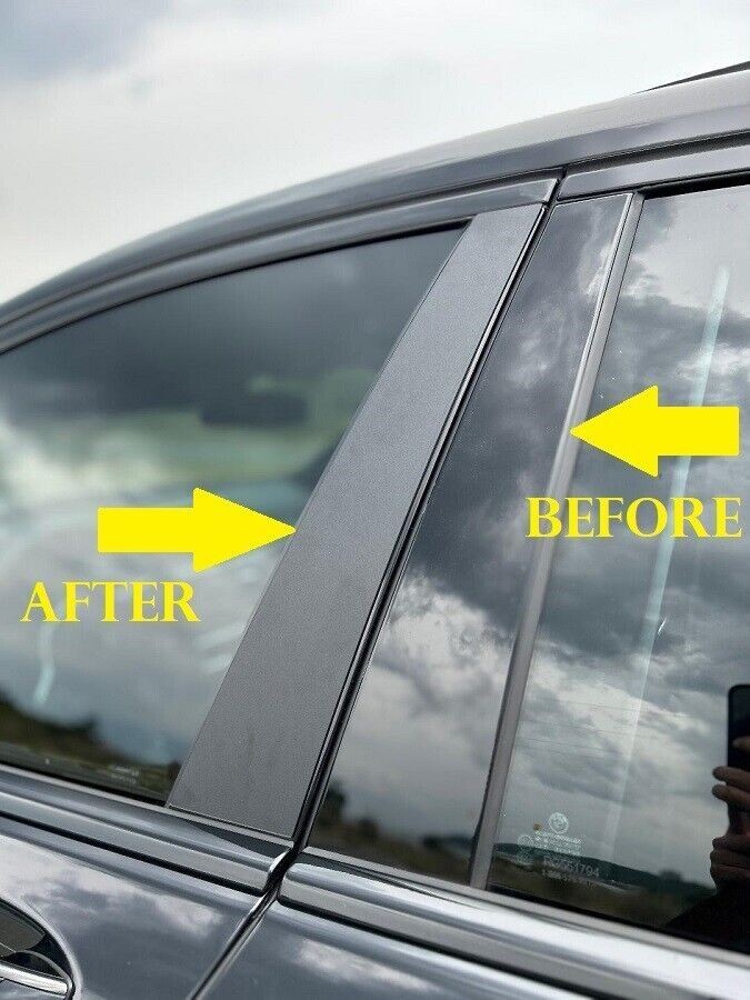 Matte Black Polycarbonate Window Pillar Posts For Mitsubishi L200/ Triton 05-14