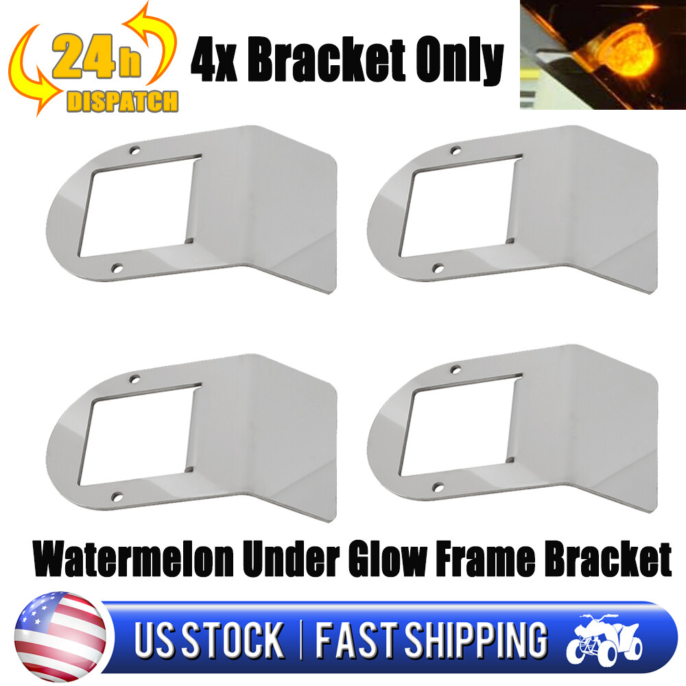 4 X Watermelon Under Glow Frame Bracket – Mount Only,Clamp Style,Stainless Steel