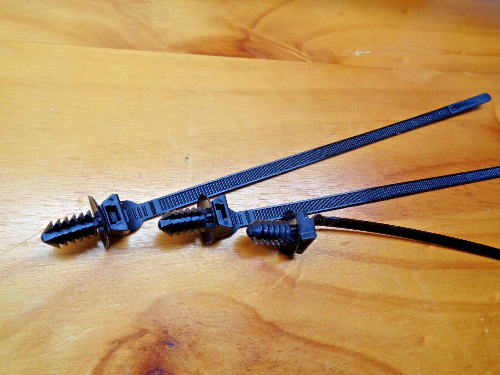 30 PK ZIP TIE CAR TRUCK CABLE RIVIT LINE PUSH WIRING LOOM CLIP HARNESS FASTENER!