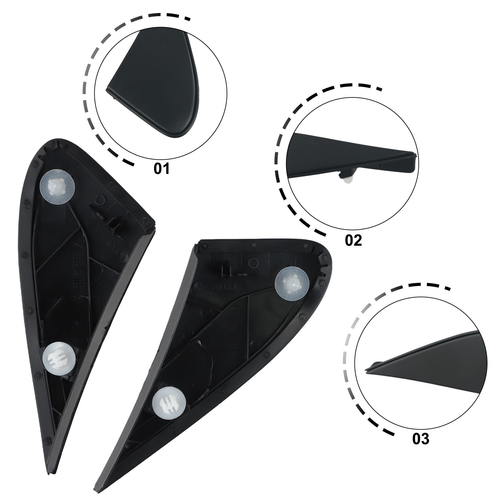 Custom Fit Side View Mirror Corner Trim for Toyota For Corolla 2008 2013 Pair