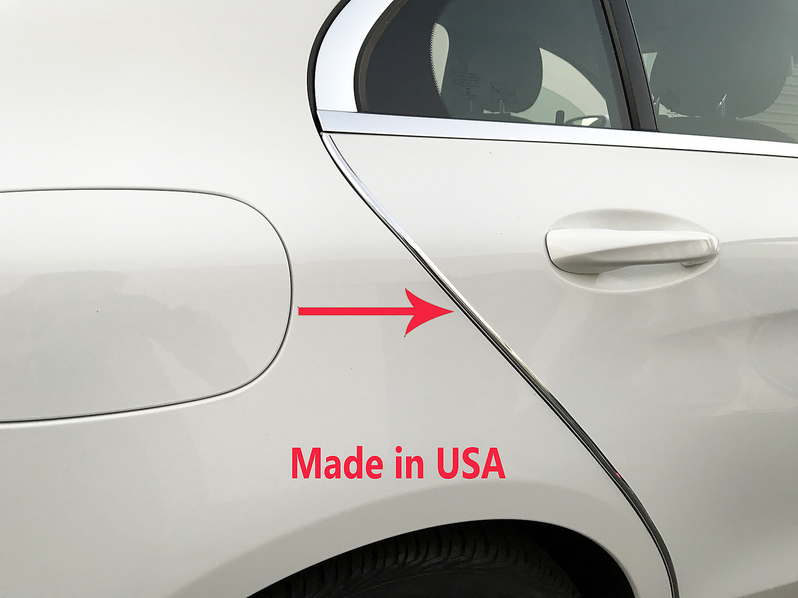 4pcs CHROME DOOR EDGE GUARD Flexible Protection Trim Molding for Lincoln 03-18
