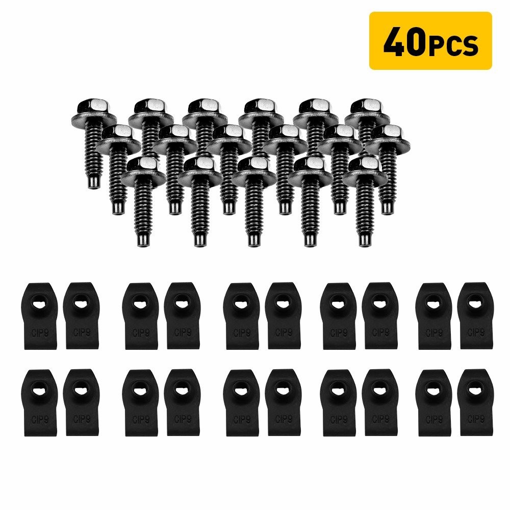 For Ford Truck Bolts & Body U-nut Clips- 5/16-18 x 1-3/16″ Long- 40pcs – #374F K