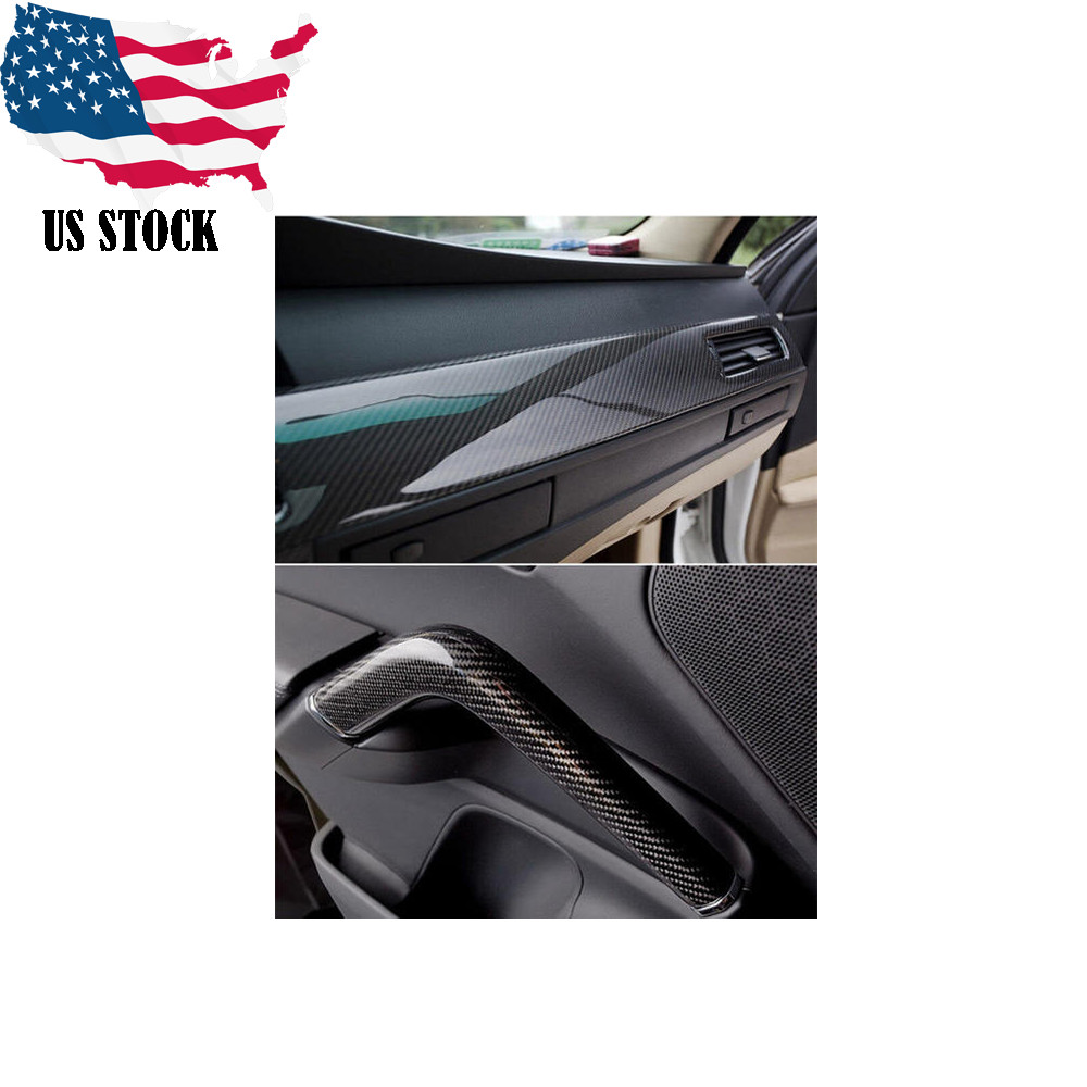 30x152cm PVC 5D Carbon Fiber Vinyl Foil Film Car Wrap Roll Sticker Decal Black