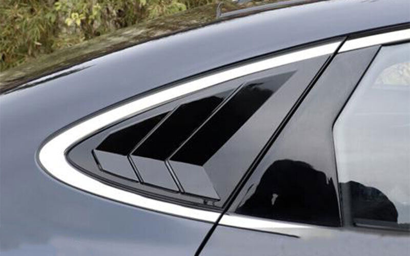 Glossy Black Side Window Louver Shutter Cover Trim For Hyundai Sonata 2020-22 1X