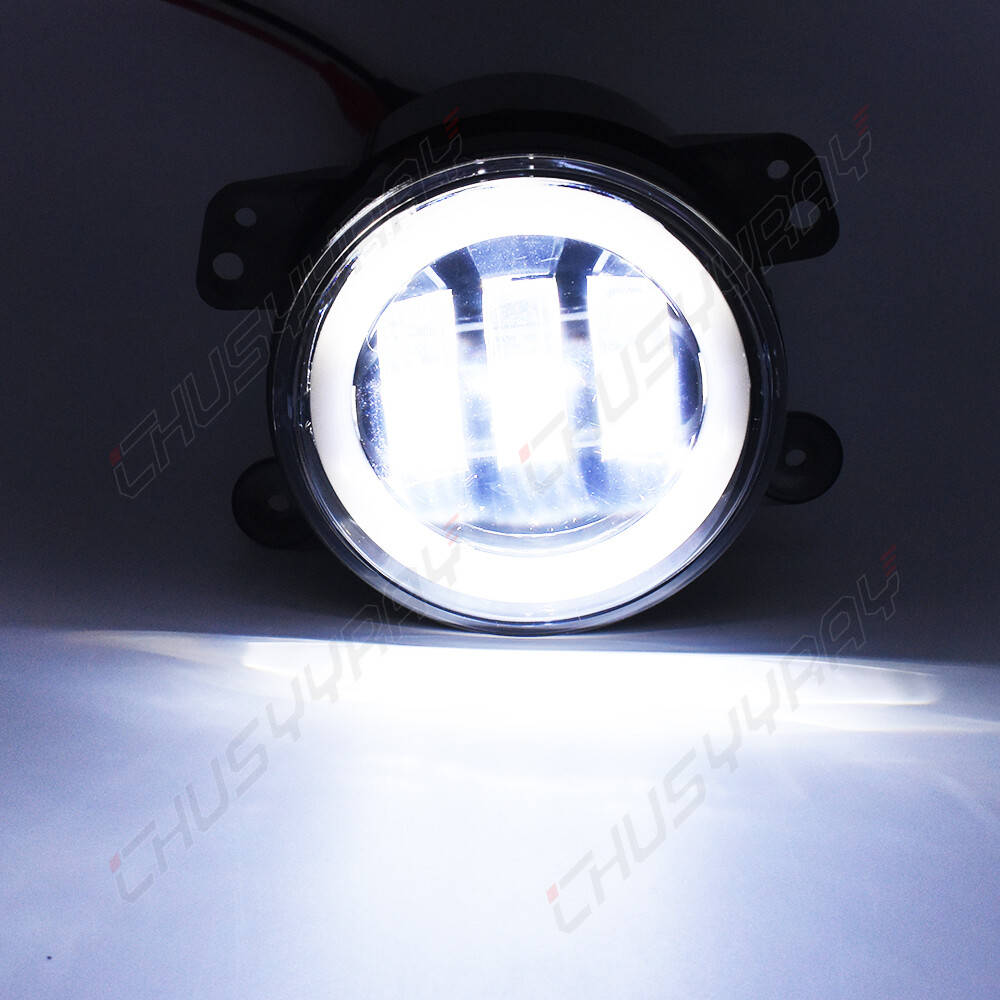 Pair 4″ inch Round Fog Lights Front Bumper For Chrysler 300 2005-2010