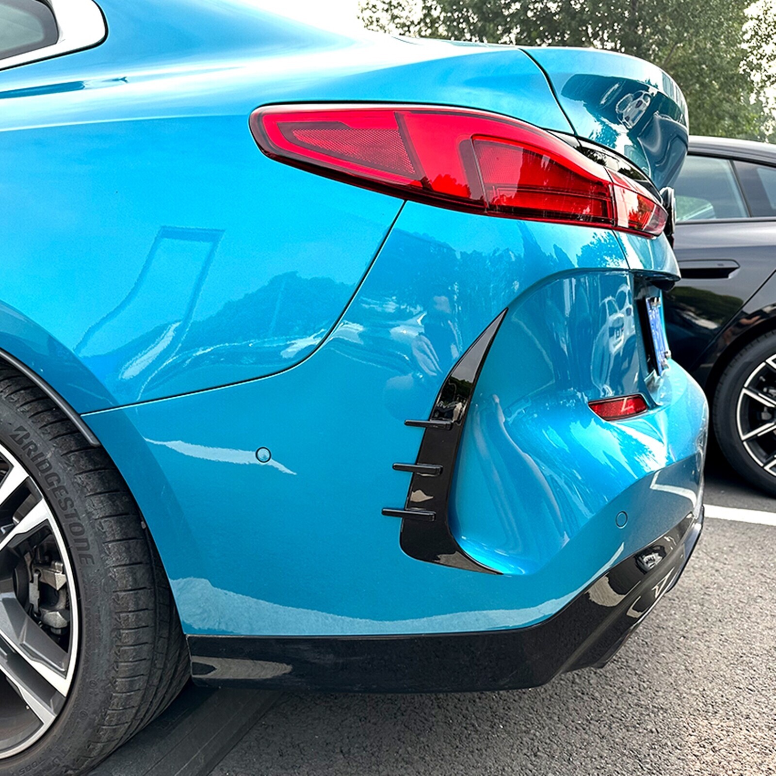 For 2020-2024 BMW 2 Gran Coupe F44 M Sport Black Rear Side Vent Spoiler