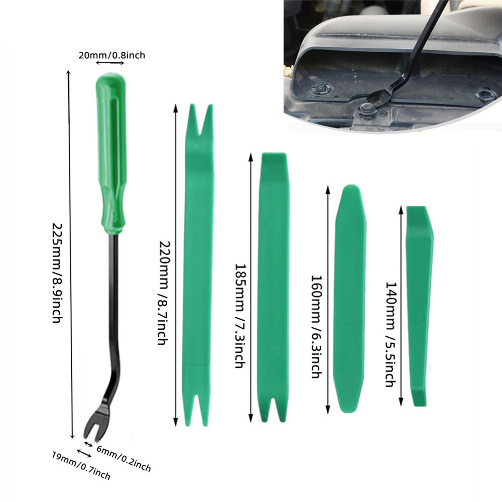 5PCS/SET Trim Removal Tool Pry Tool Kit Car Door Panel Clip Fastener Remover