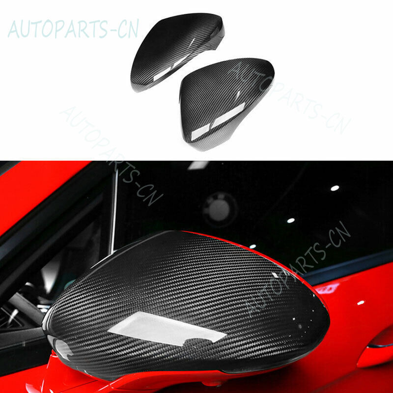 Fit For Porsche Panamera 2017-2024 Carbon Fiber Rear View Side Mirror Cover Trim