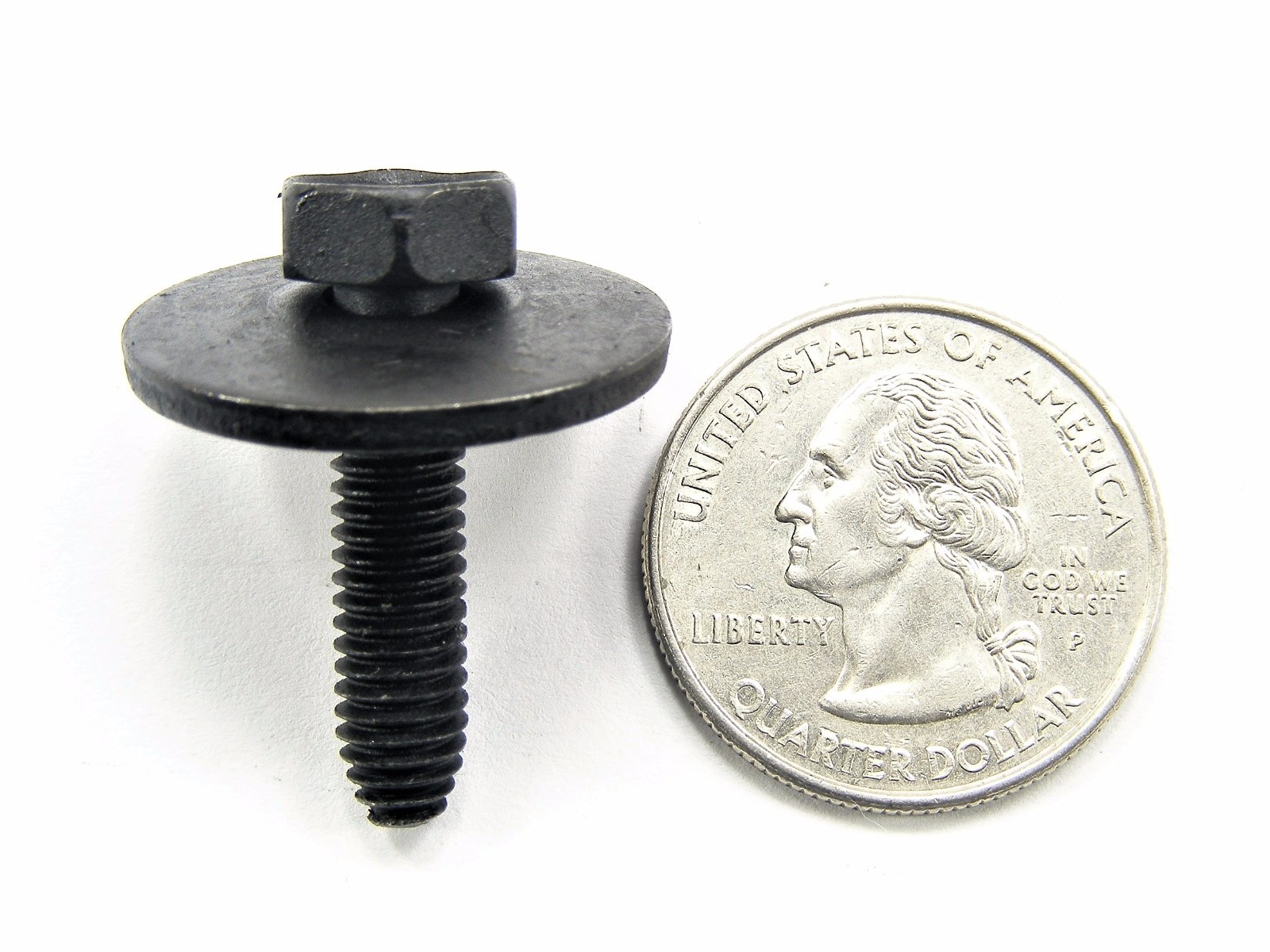Toyota 6mm Body Bolts- M6-1.0 x 25mm Long- 10mm Hex- 24mm Washer- 20 bolts- #163