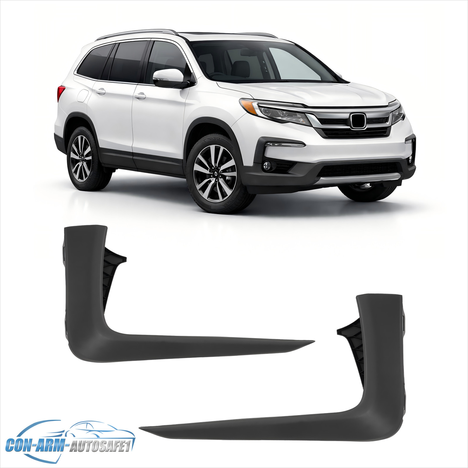 Front Left Right Upper Bumper Molding Trim For Honda Pilot 2019-2022 Textured